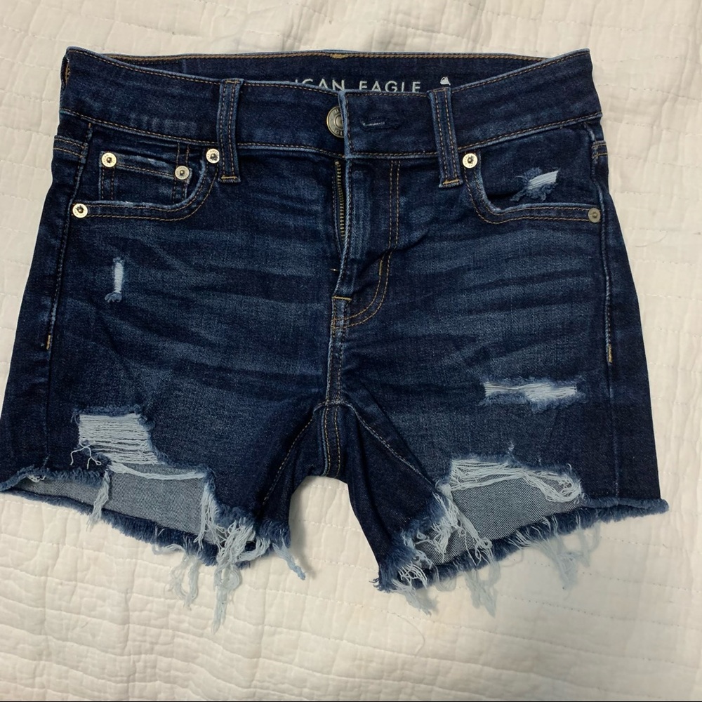 American Eagle midi jean shorts